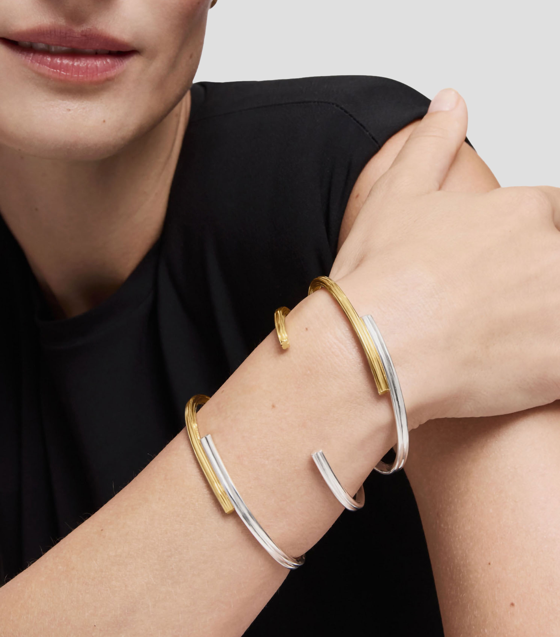 Brazalete abierto en plata .925 Tous 1950 Mujer